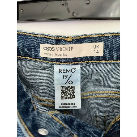 ASOS jeans maternity cropped size US 10 UK 14 EU 42 mid rise jeans waist band - Picture 4 of 5